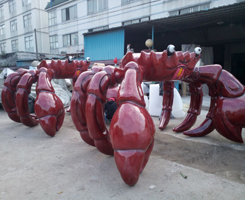 玻璃钢螃蟹雕塑