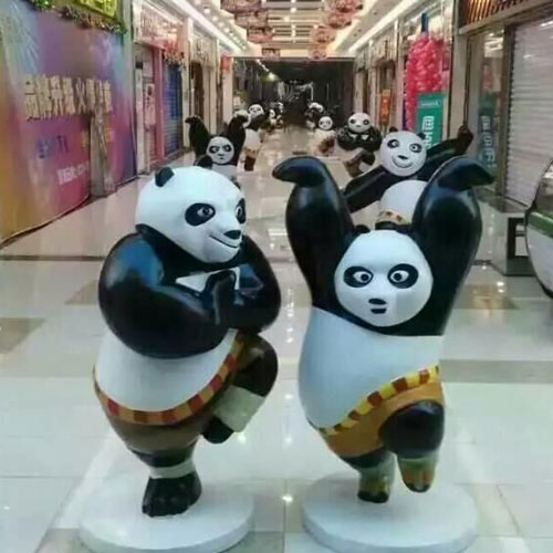商(shāng)场卡通熊猫雕塑