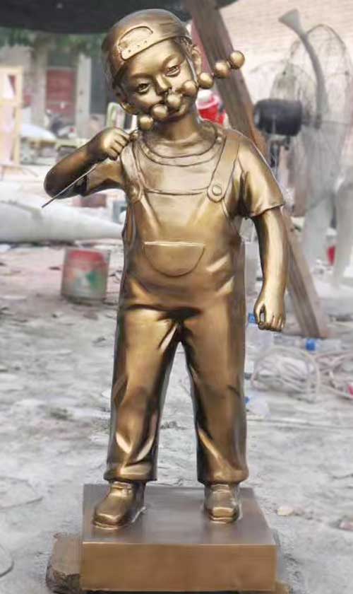 玻璃钢仿铜人物(wù)雕塑